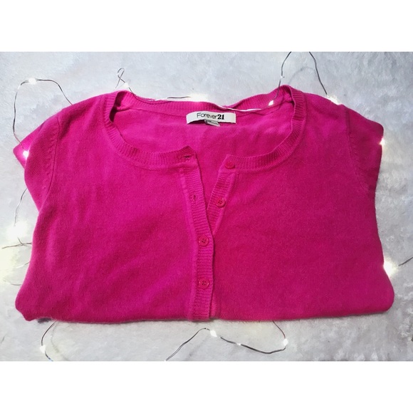 CYBER M SALE‼️ Pink 3/4 Sleeve Cardigan - Picture 1 of 3